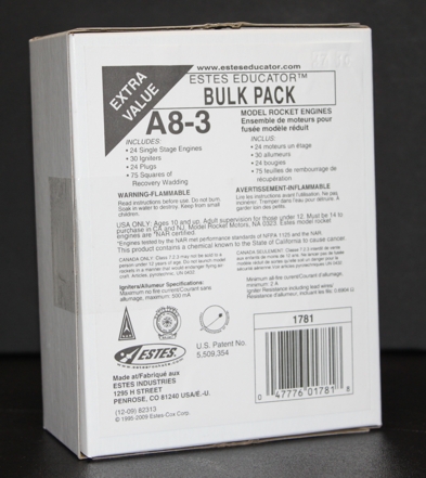 Estes Educator A8-3 Bulk Pack