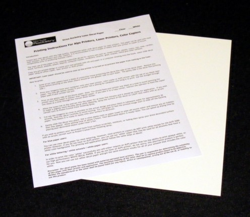 Sirius Rocketry Laser Decal Sheet-Clear (1-Pack) - Click Image to Close